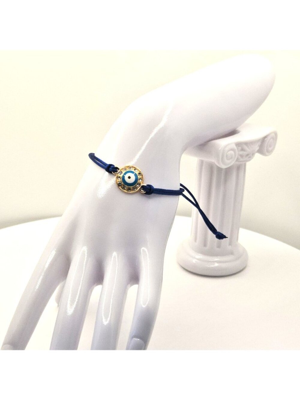 Evil Eye Bracelet, Protection Bracelet, Navy Blue Adjustable Bracelet, Lucky